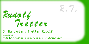 rudolf tretter business card